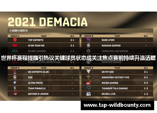 世界杯赛程提醒引热议关键球员状态成关注焦点赛前持续升温话题